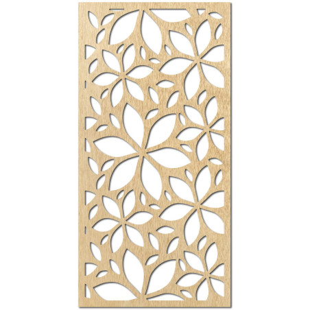 Ein modernes dekoratives Gemälde mit einem floralen geometrischen Muster symbolisiert Harmonie.