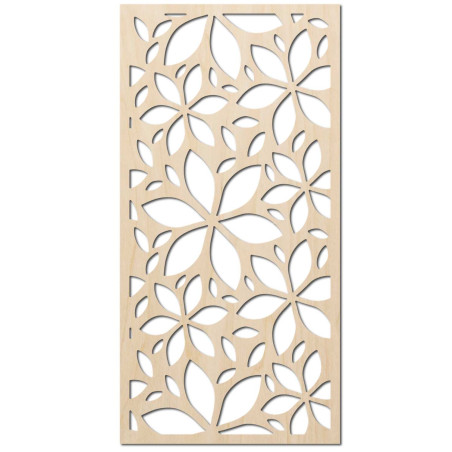 Ein modernes dekoratives Gemälde mit einem floralen geometrischen Muster symbolisiert Harmonie.