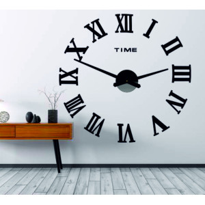 Moderne Wanduhr mit 3D-römischen Ziffern. 2