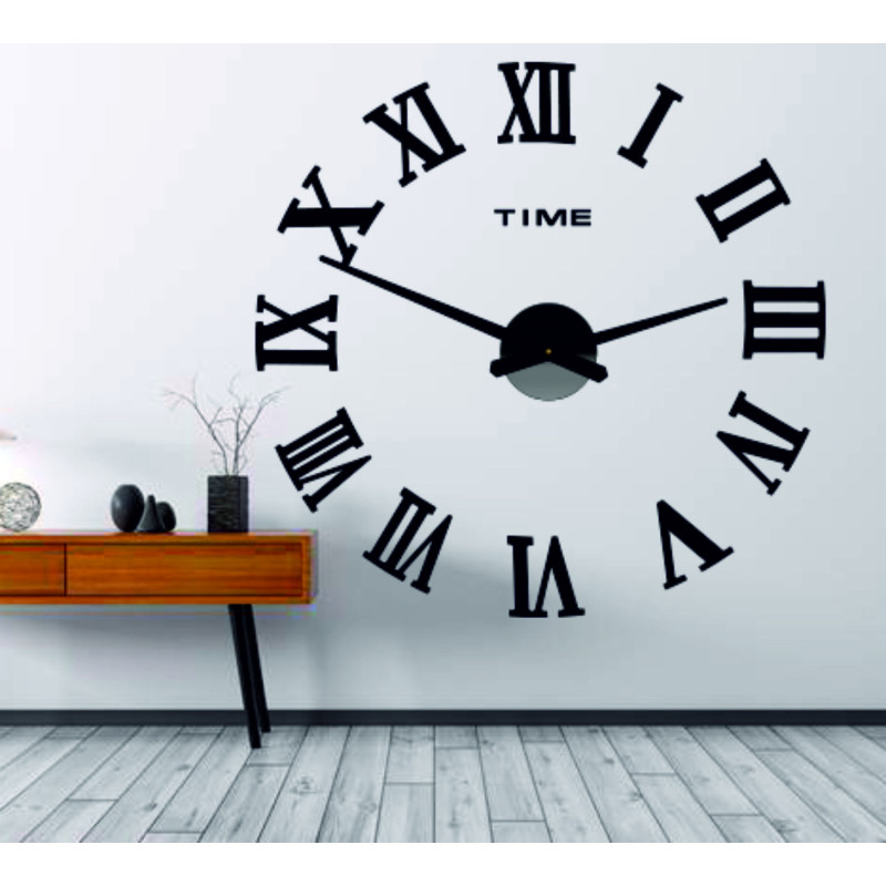 Selbstklebende römische Wanduhr – moderne Dekoration fürs Wohnzimmer