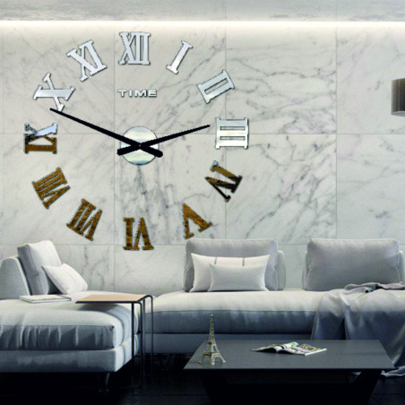 Selbstklebende römische Wanduhr – moderne Dekoration fürs Wohnzimmer