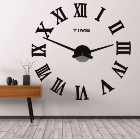 Selbstklebende römische Wanduhr – moderne Dekoration fürs Wohnzimmer