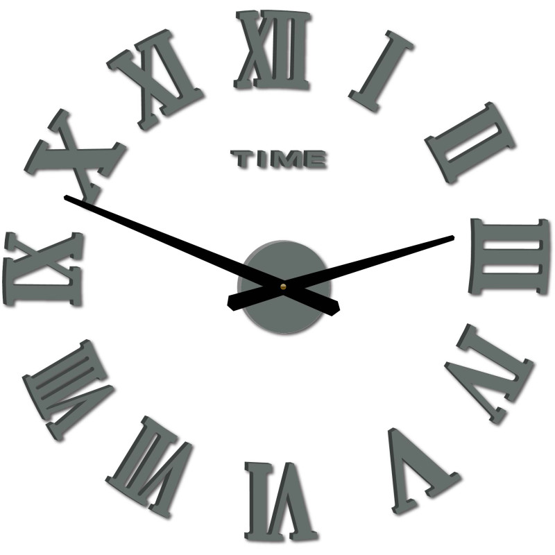 Moderne Klebewanduhr mit römischen Ziffern