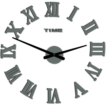 Moderne Klebewanduhr mit römischen Ziffern