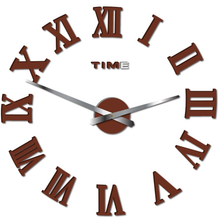 Moderne Klebewanduhr mit römischen Ziffern