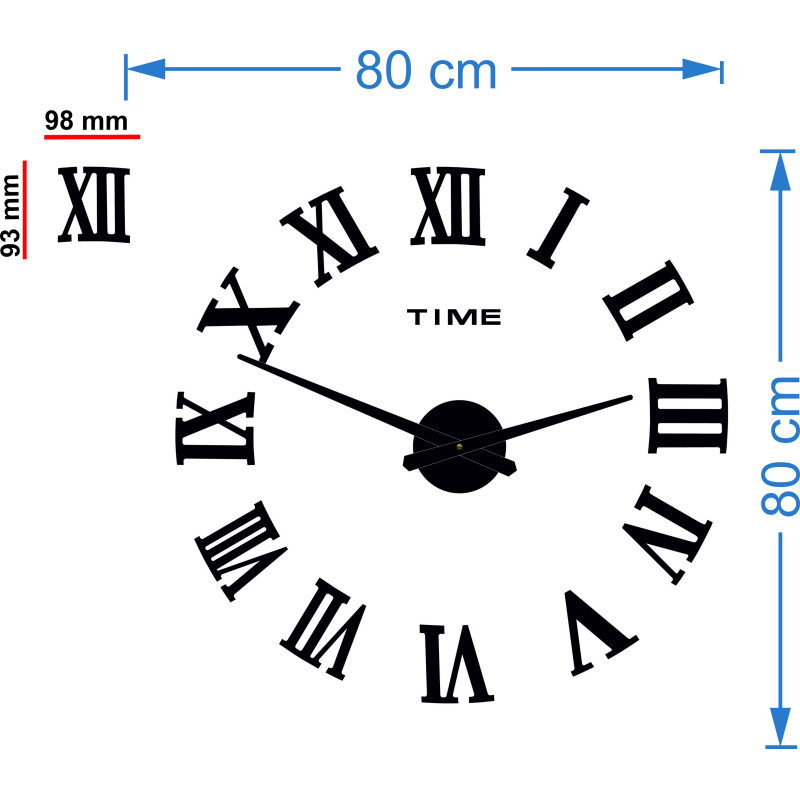 Designer-Wanduhr im römischen Stil – elegante Dekoration für das Wohnzimmer