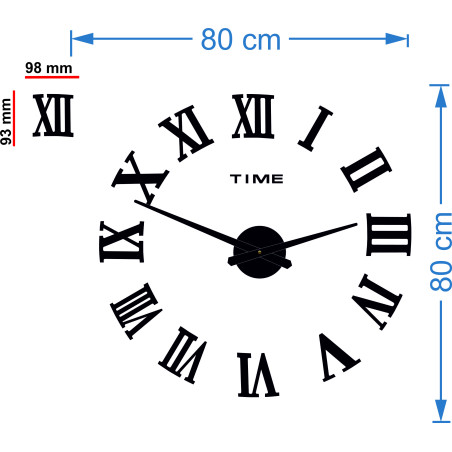 Designer-Wanduhr im römischen Stil – elegante Dekoration für das Wohnzimmer
