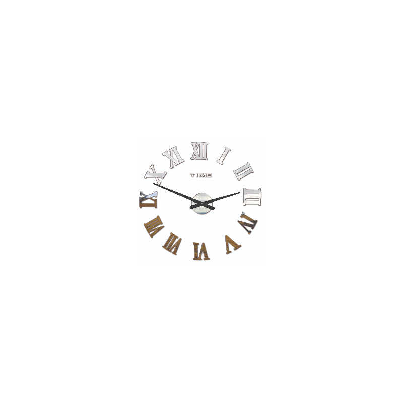 Moderne Klebewanduhr mit römischen Ziffern