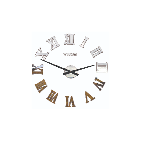 Moderne Klebewanduhr mit römischen Ziffern