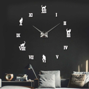 Selbstklebende Wanduhr, Luxusuhr auf Ständer, Kunststoffuhr 2