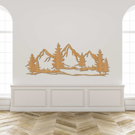 Lasergeschnitzte Holzdekoration mit Naturmotiv