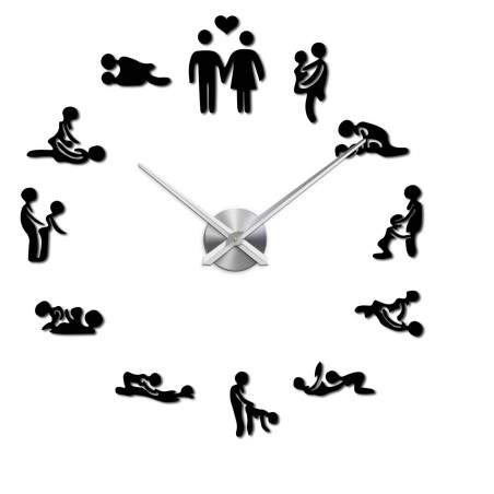 Kamasutra-Aufkleber-Wanduhr