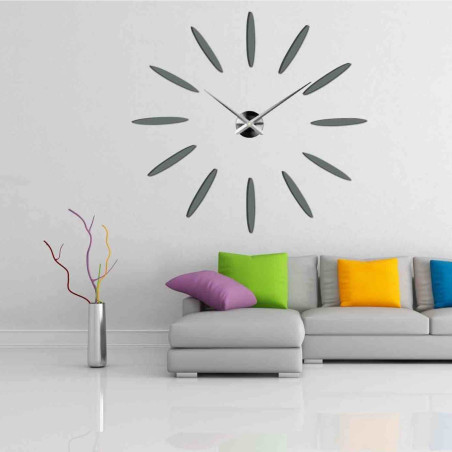 Designer-3D-Wanduhr – Weiße Ziffern mit geräuschlosem Uhrwerk