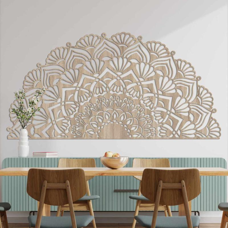 Moderne Mandala-Dekoration aus Holz für ein stilvolles und gemütliches Interieur