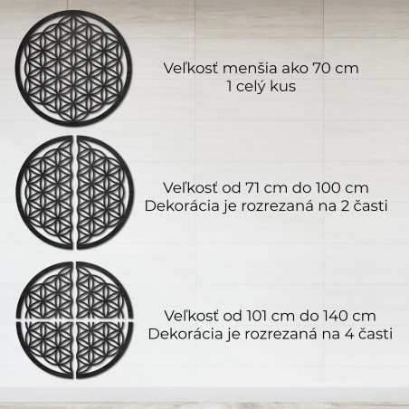 Mandala aus Holz für die Wand: Blume des Lebens