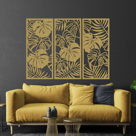 Luxuriöses Holzbild für das Wohnzimmer im modernen Stil