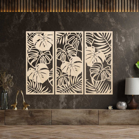 Luxuriöses Holzbild für das Wohnzimmer im modernen Stil