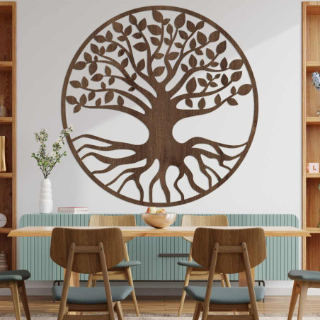 Minimalistische Wanddekoration Lebensbaum in Schwarz