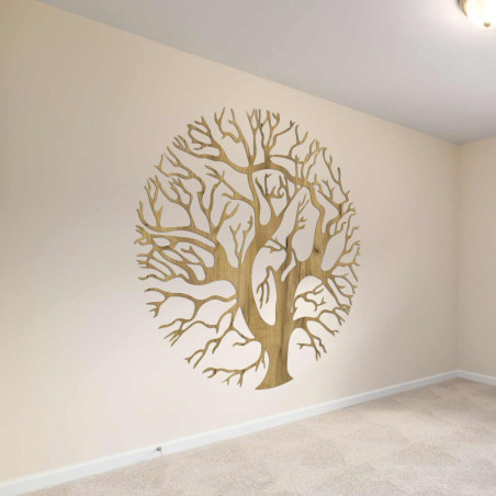 Holzbild „Baum des Lebens“ an der Wand für ein modernes Interieur