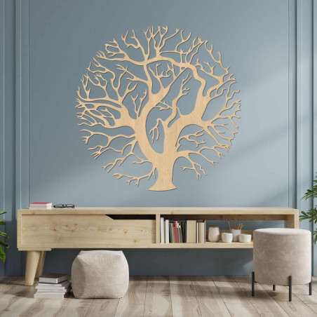 Luxuriöse Lebensbaum-Dekoration aus Holz für das Wohnzimmer