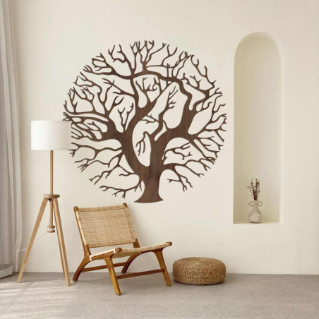 Luxuriöse Lebensbaum-Dekoration aus Holz für das Wohnzimmer