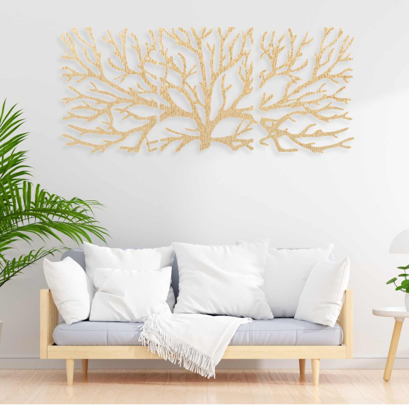 Originelle Wanddekoration aus Holz, geeignet für modernes Wohnen