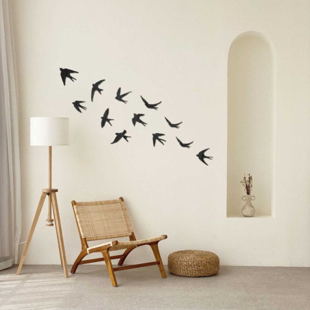 Wanddekorationen aus Holz: Fliegende Vögel | FLOCK