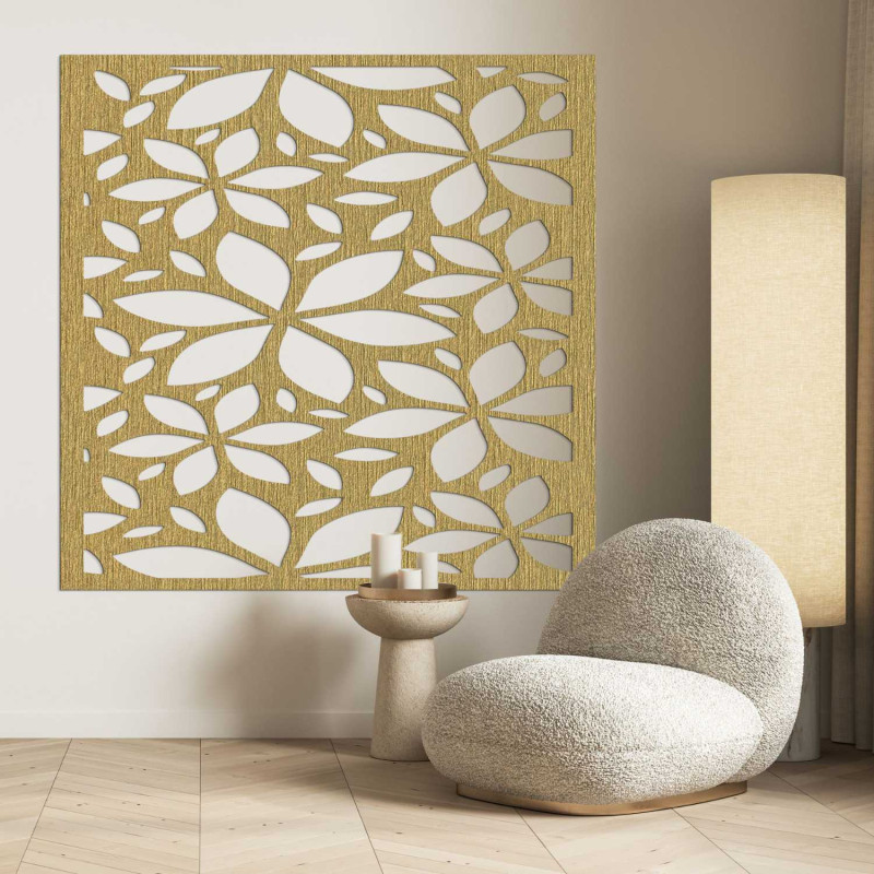 Elegantes florales Wandpaneel, geeignet sowohl für Schlafzimmer als auch für Wohnzimmer.