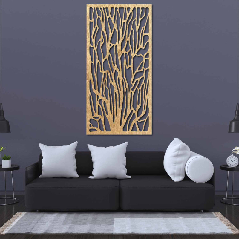 Modernes Holzwaldgemälde für ein harmonisches und gemütliches Interieur