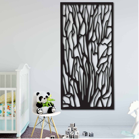 Elegante Wanddekoration mit Baumsilhouetten aus einem Wald