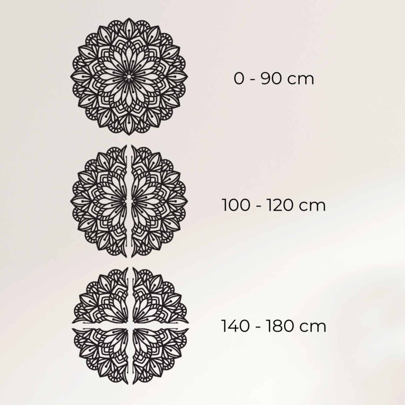 Elegante Holzmandala als Dekoration für ein modernes Interieur