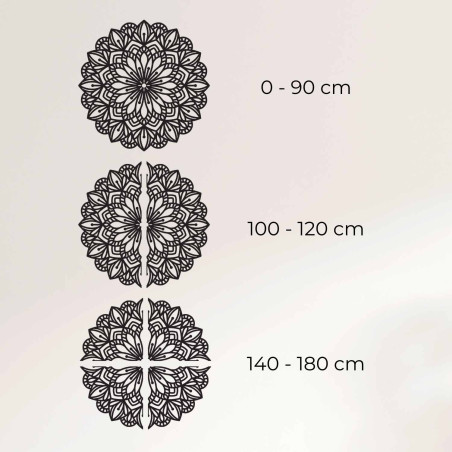 Elegante Holzmandala als Dekoration für ein modernes Interieur