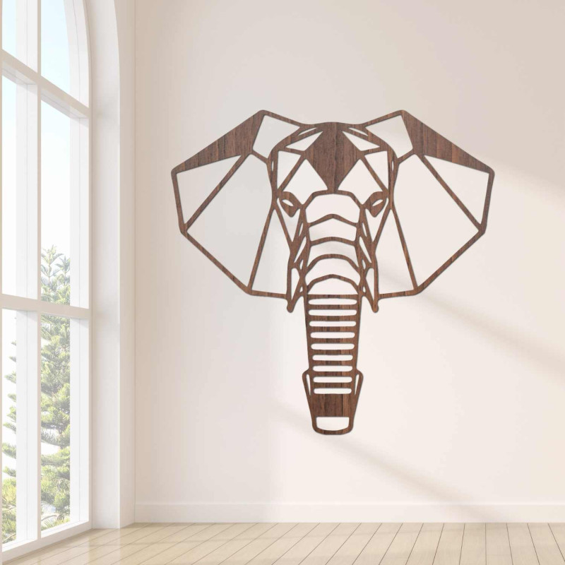 Moderne Wanddekoration mit Elefantenmotiv für ein stilvolles Interieur