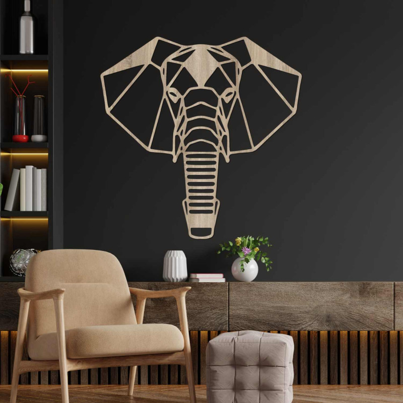 Moderne Wanddekoration mit Elefantenmotiv für ein stilvolles Interieur