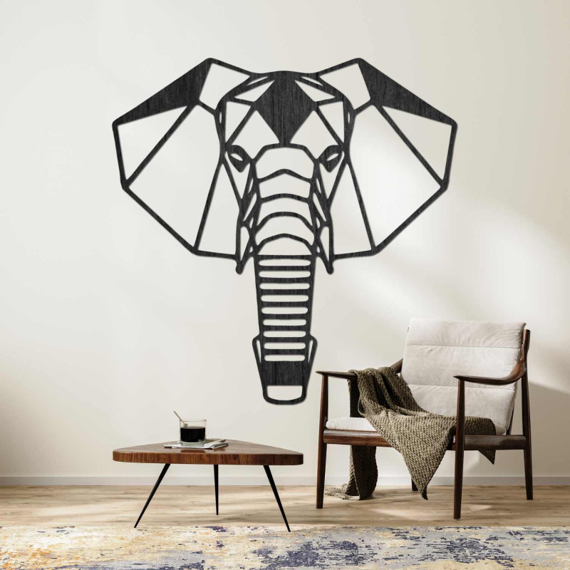 Moderne Wanddekoration mit Elefantenmotiv für ein stilvolles Interieur