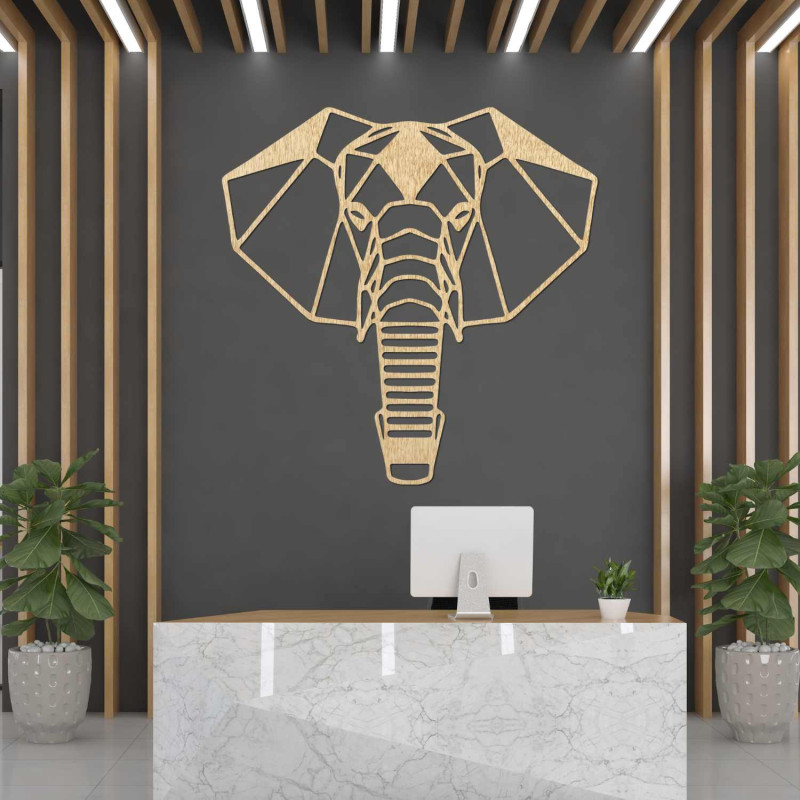 Moderne Wanddekoration mit Elefantenmotiv für ein stilvolles Interieur