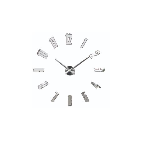 Moderne Spiegelwanduhr mit großen Ziffern und 3D-Effekt