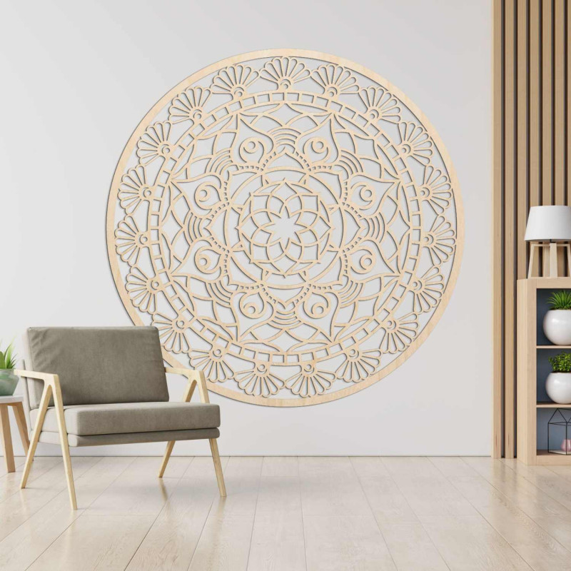 Elegante Mandala-Wanddekoration mit detailliertem geometrischem Muster