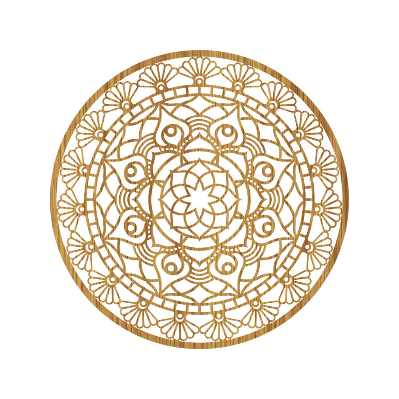 Moderne Mandala-Schnitzerei: Blume des Lebens |...