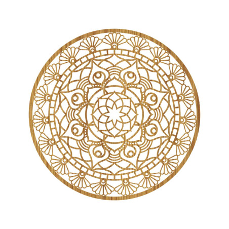 Moderne Mandala-Schnitzerei: Blume des Lebens | ZIBEZI