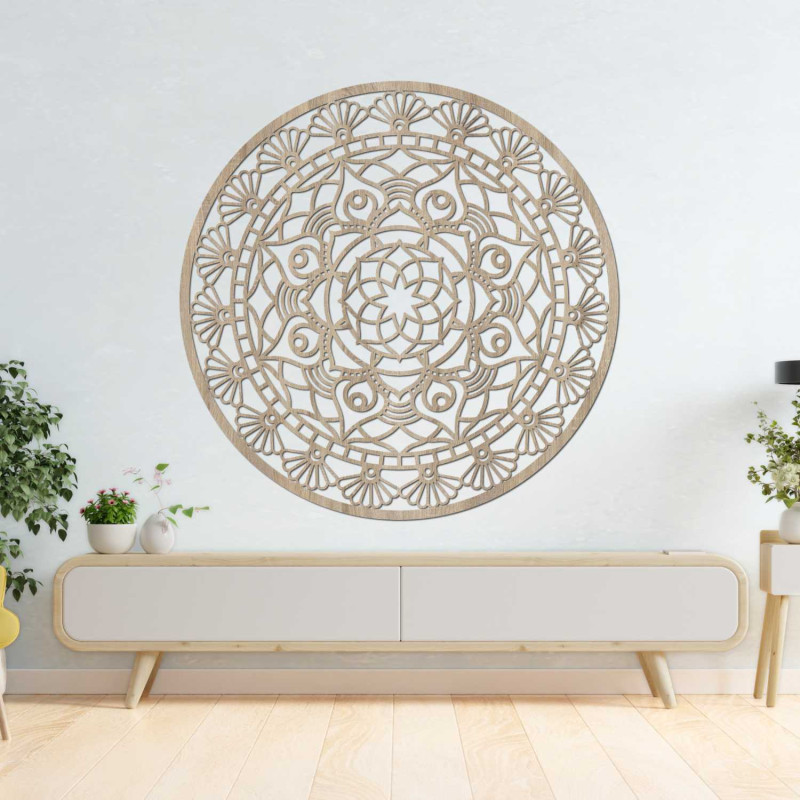 Moderne Mandala-Schnitzerei: Blume des Lebens |...
