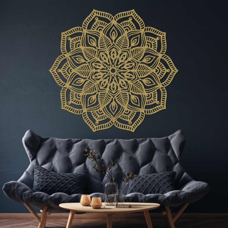 Luxuriöses Holzmandala für die Wand, geeignet für Wohnzimmer, Schlafzimmer und Büro