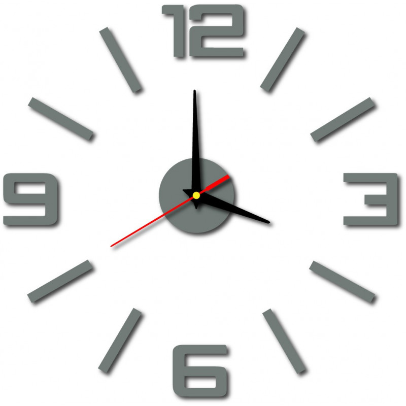 Moderne Wanduhr aus Kunststoff. Eigenproduktion, X-momo