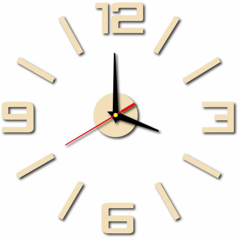 Moderne Wanduhr aus Kunststoff. Eigenproduktion, X-momo