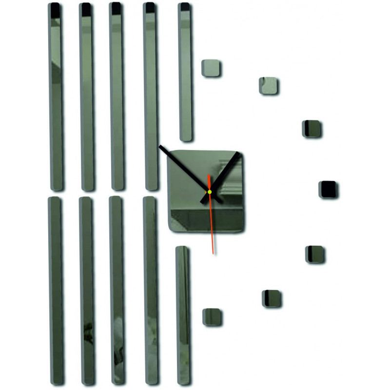 Moderne Wanduhr aus Kunststoff. Eigene Produktion, X-momo