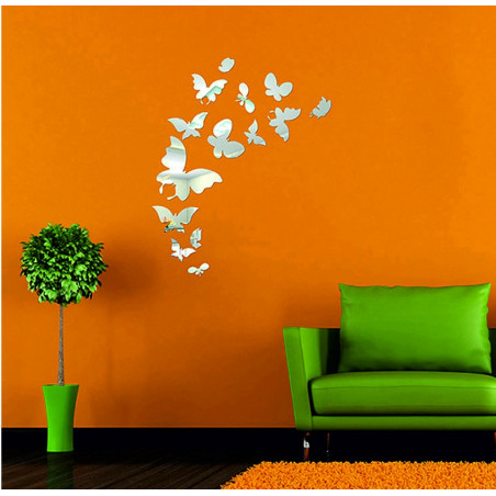 Dekorative Spiegel. Spiegelaufkleber für die Wand, als Bild oder Dekoration, 3D-Acrylaufkleber