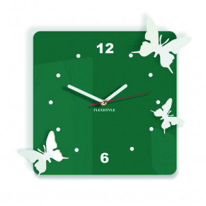 Moderne Wanduhr aus Plexiglas. Trends auf der Wanduhr als Geschenk. Clock X-momo. PMMA