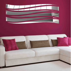 Dekorative Spiegel. Spiegelaufkleber für die Wand, als Bild oder Dekoration, 3D-Acrylaufkleber