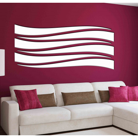 Moderne Dekospiegel. Spiegel und farbige Wandaufkleber, 3D-Aufkleber aus Acryl.