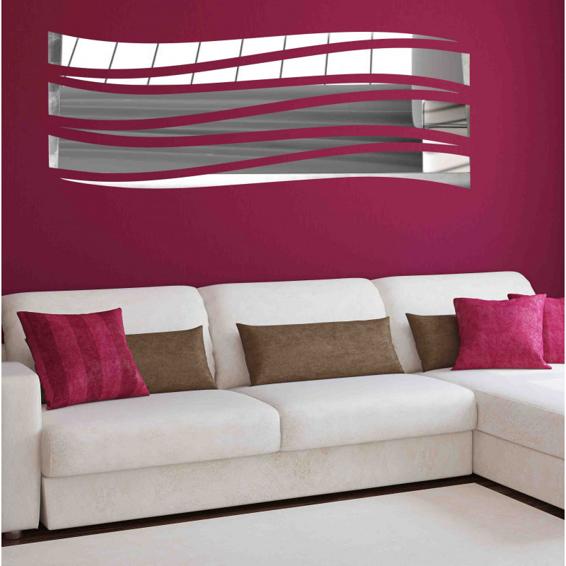 Moderne Dekospiegel. Spiegel und farbige Wandaufkleber, 3D-Aufkleber aus Acryl.